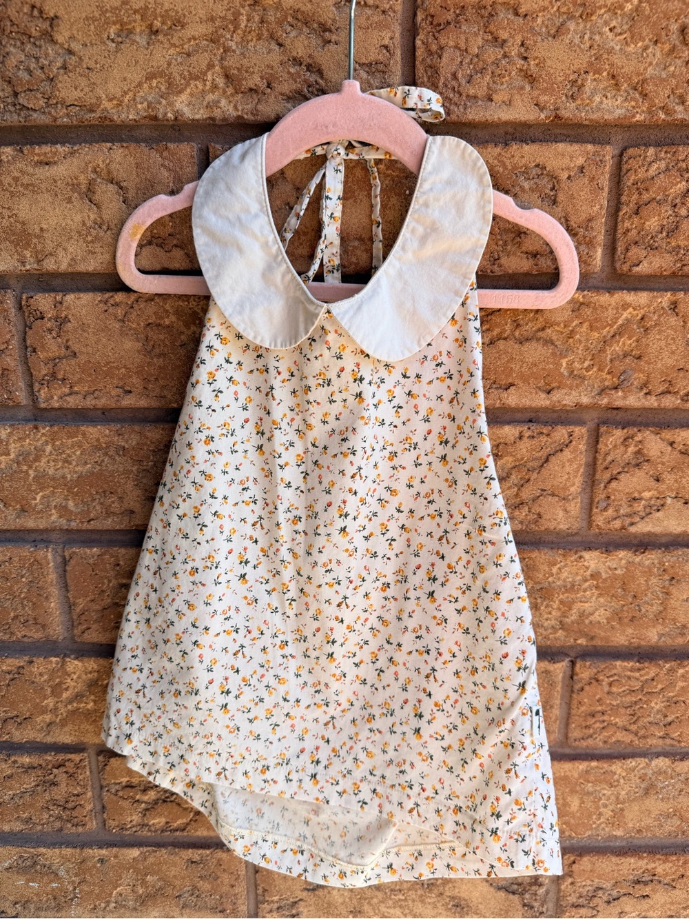 Lacey Lane Ditsy Floral Peter Pan Collar Halter Top